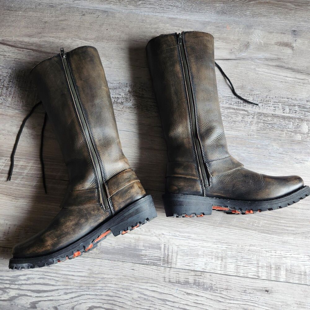 (9.5) Milwaukee Leather Motorcycle Boots - Picture 4 of 6